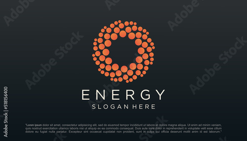 Energy logo designs vector, solar Sun power logo