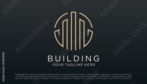 minimalist city logo vector design.