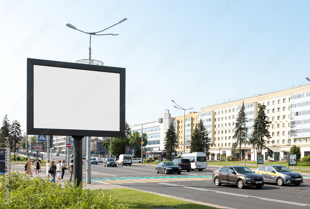 Large billboard mockup along city highway. Brand, product, service,  business ad in high traffic area. Hoarding. Promotion information for  marketing announcements and details. High quality photo Stock-Foto | Adobe  Stock