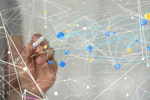 connection concept 3d networking tech