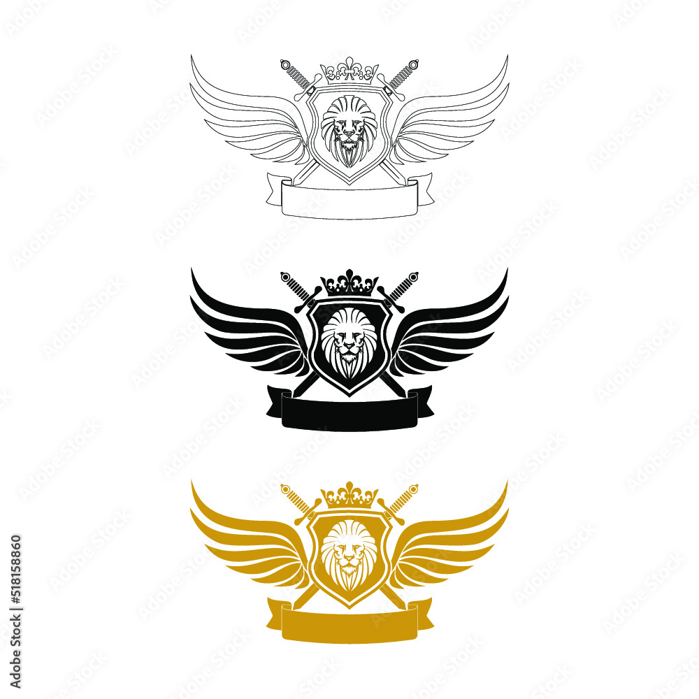 emblem head lion logo vector emblem head lion logo vector