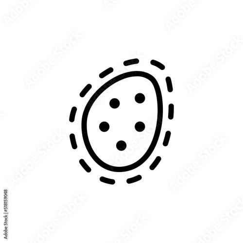 Spore Icon. Line Art Style Design Isolated On White Background