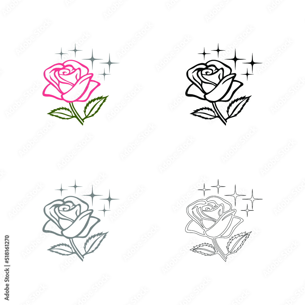 Fototapeta premium Rose Clean logo vector
