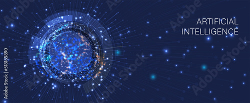 Conceptual technology illustration of artificial intelligence