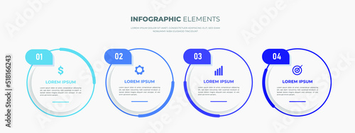 Infographic design with icons and 4 steps. Infographics for business