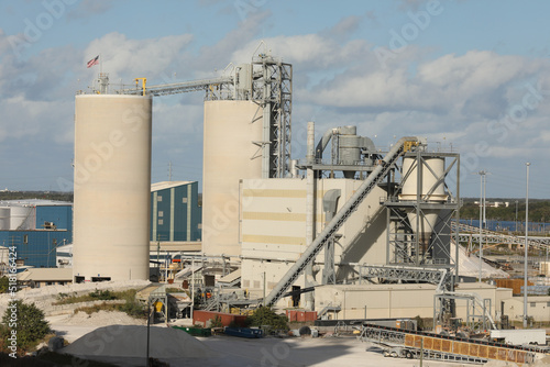 Sand destined to the manufacture of cement in a quarry photo