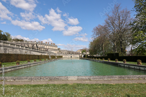 one of the water basins in monumental park the saint-cloud, Paris