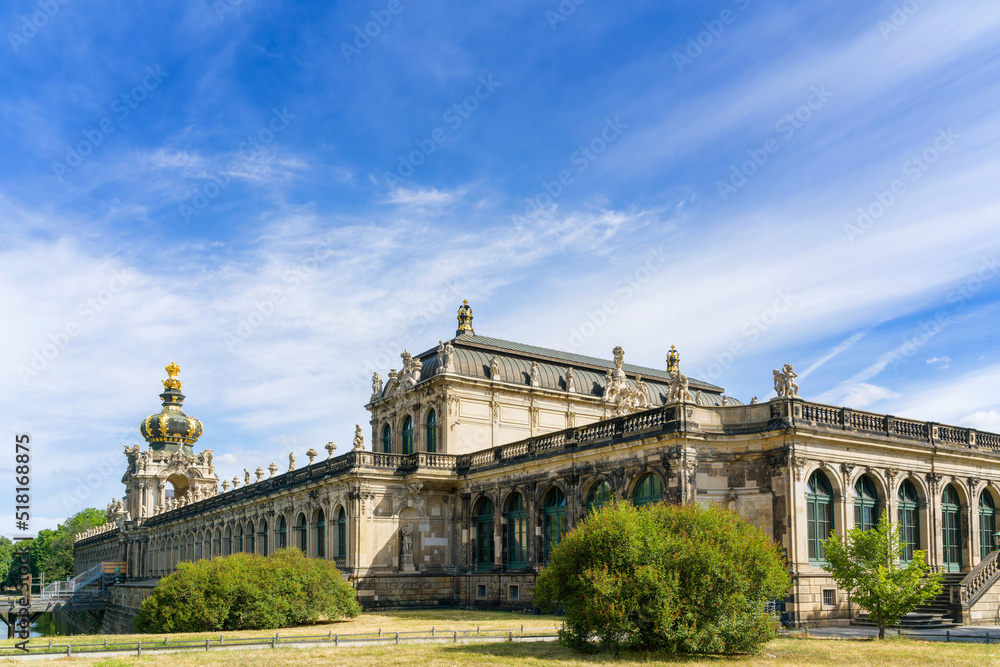 Zwinger. Panorama of the historic Zwinger complex in Dresden, Germany.