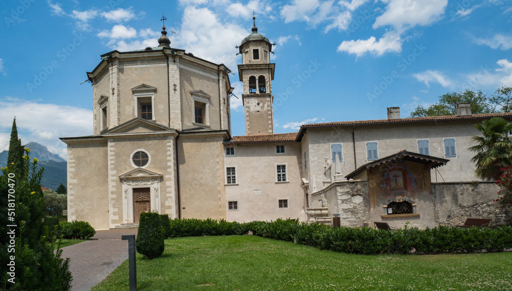 Inviolata church, Riva del Garda port, Italy
