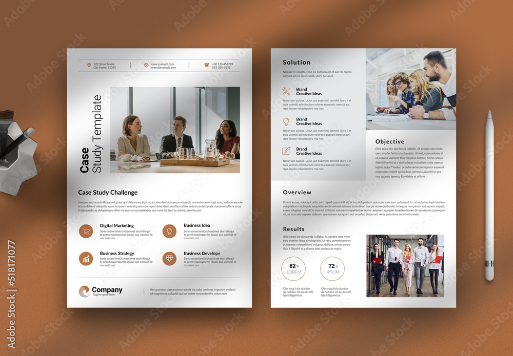 Business Case Study Stock Template | Adobe Stock