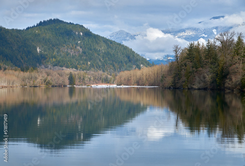 Squamish River Winter. The view looking over the Squamish River on a calm morning.