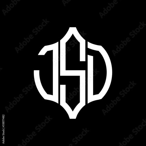 JSD letter logo. JSD best black background vector image. JSD Monogram logo design for entrepreneur and business.
