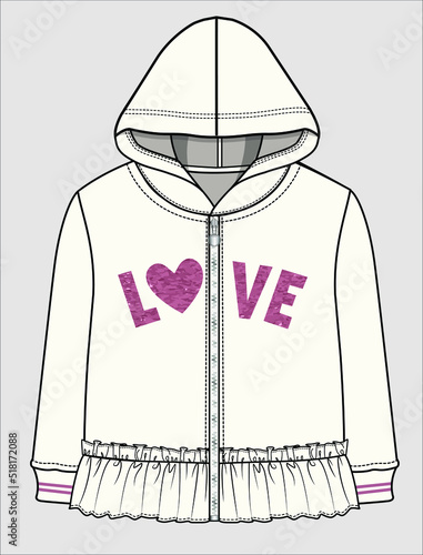 SWEAT TOP WITH LOVE EMBROIDERY
