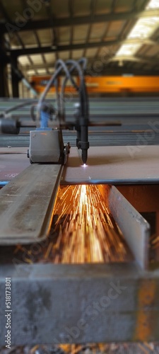 Cutting steel. 