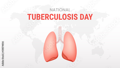 World Tuberculosis day on white background