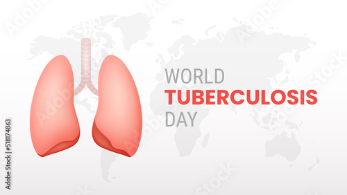 World Tuberculosis day on white background