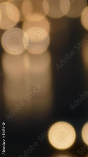 Los Angeles night rain soft focus vertical abstract video of the 118 freeway in the San Fernando Valley.