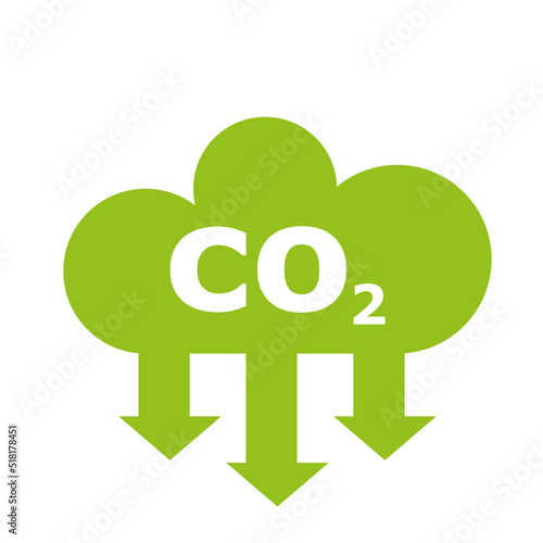CO2 warning traffic sign frame Vector illustration