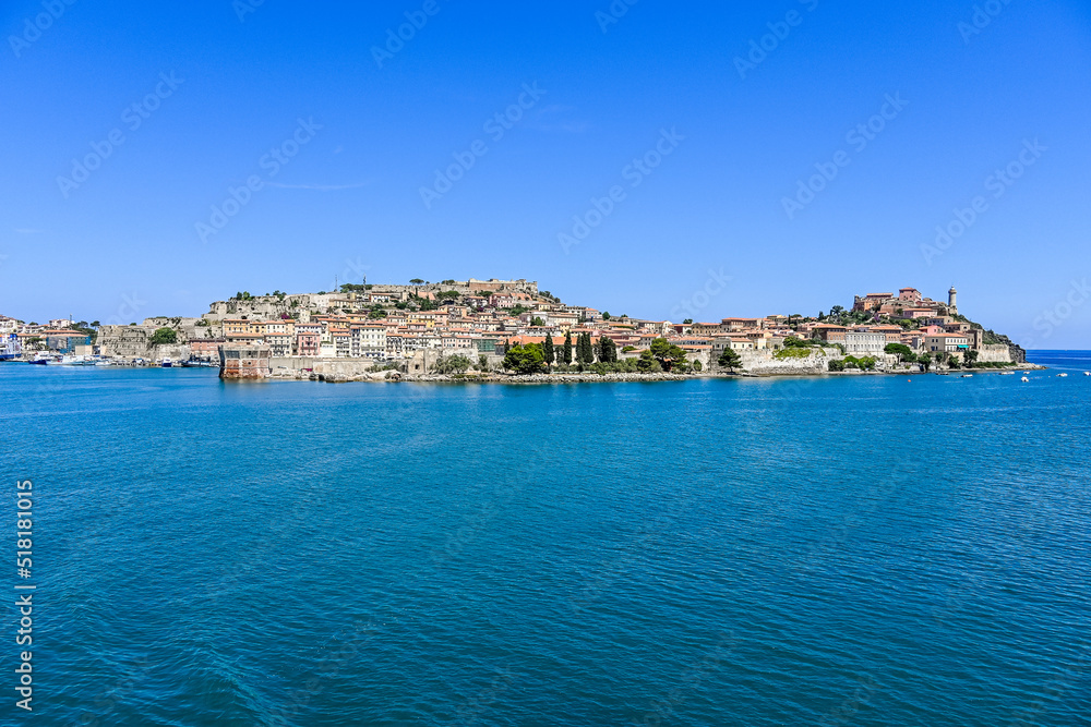 Portoferraio, Festung, Forte Stella, Forte Falcone, Leuchtturm, Altstadt, Hafen, Darsena, Insel Elba, Fischerboote, Boote, Fähre, Fährhafen, Badestrand, Toskana, Toskanischer Archipel, Sommer, Italien Portoferraio, Festung, Forte Stella, Forte Falcone, Leuchtturm, Altstadt, Hafen, Darsena, Insel Elba, Fischerboote, Boote, Fähre, Fährhafen, Badestrand, Toskana, Toskanischer Archipel, Sommer, Italien