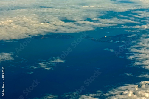 Vista aerea delle isole eolie