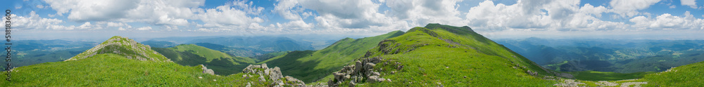 panorama of the  mountains in spring