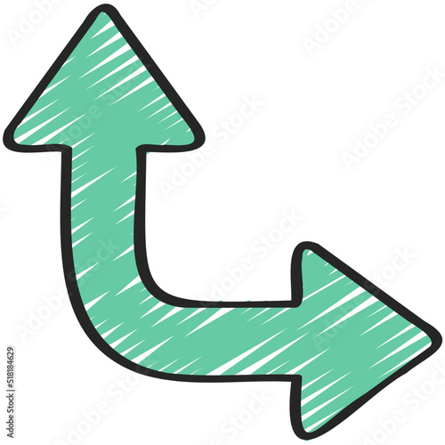 Right Up Arrow Icon