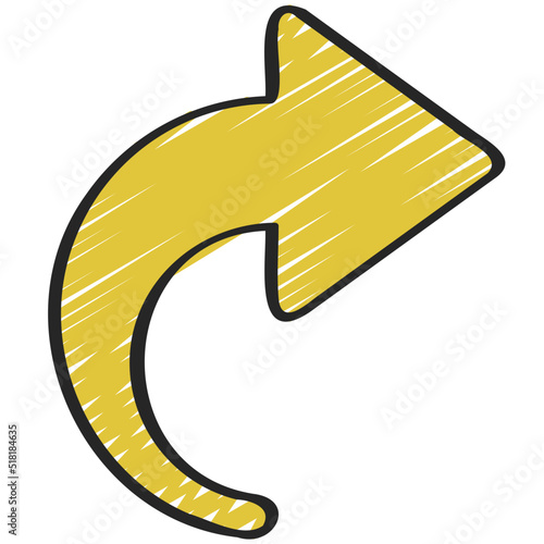 Semi Circle Share Arrow Icon