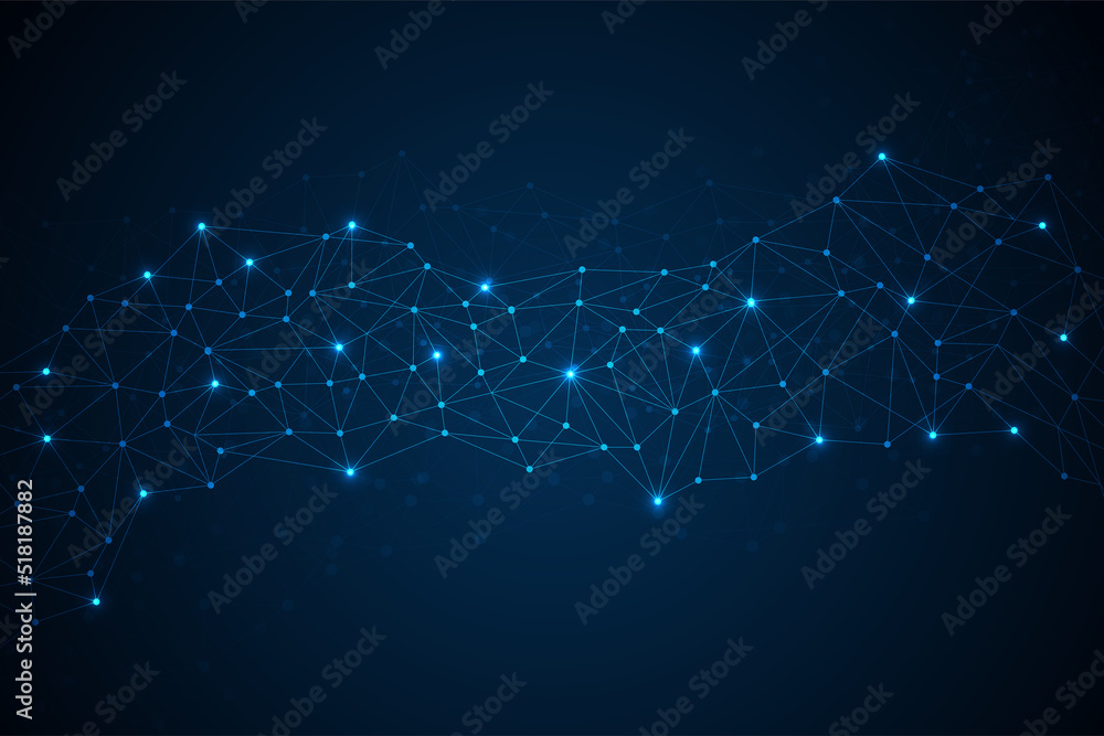 Foto Geometric connected abstract background