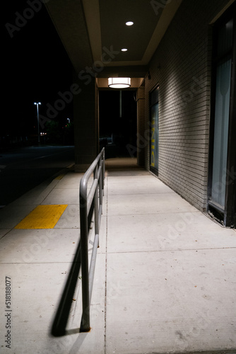 sidewalk at night