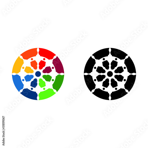 handlebar ship logo vector