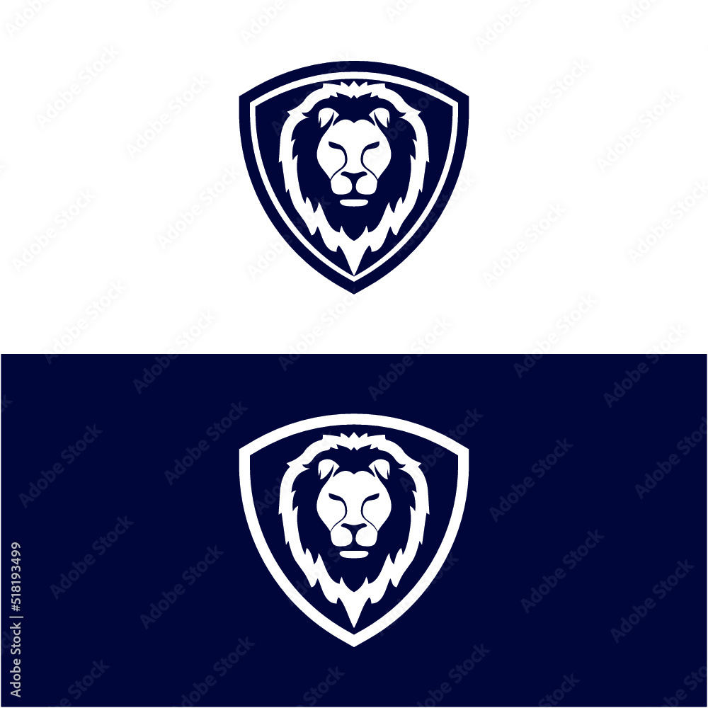 Lion shield emblem logo vector Lion shield emblem logo vector