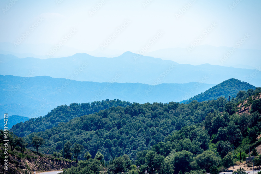 Scenic view of Mountains, The Mediterranean Sea and dense Forests from Skikda, Algeria