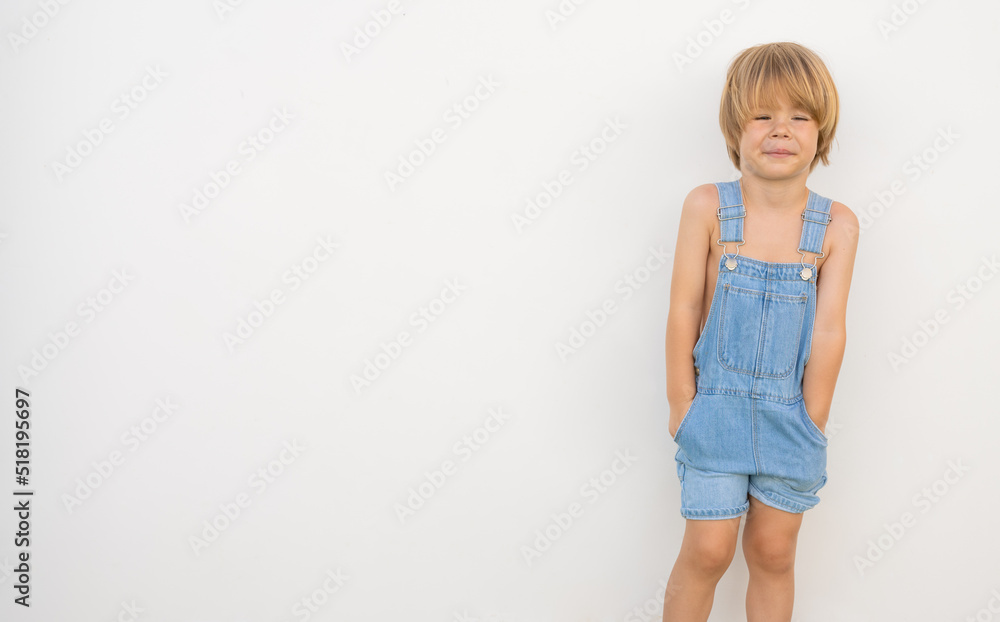 Portrait of happy joyful beautiful little boy isolated on white background Portrait of happy joyful beautiful little boy isolated on white background