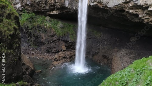 Berglistuber waterfall in Glarus, Switzerland photo