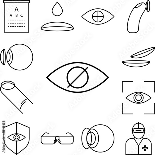 blindness icon in a collection with other items