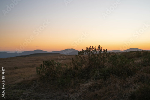 sunset in the mountains