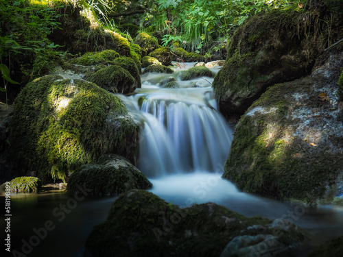 Cascade en coeur de for  t