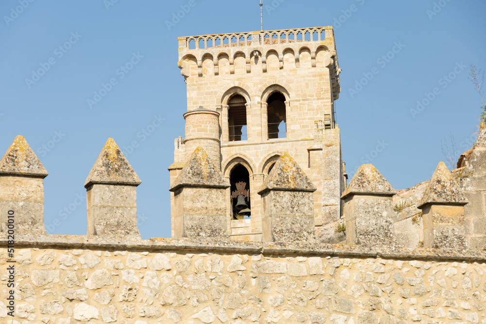 detail of the tower of the castle of the monastery of Las Huelgas in Burgos