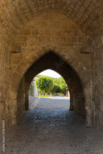 ancient stone arch of the royal monastery of Las Huelgas in Burgos © Avelino