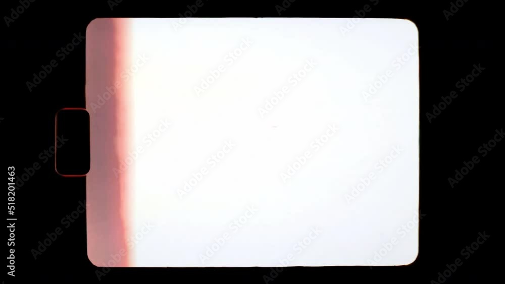 An old retro Super-8 mm film overlay, with a black round rectangular frame creating a central white blank space; red side burning effect. Put this clip over your content in multiply or screen mode.
An old retro Super-8 mm film overlay, with a black round rectangular frame creating a central white blank space; red side burning effect. Put this clip over your content in multiply or screen mode.