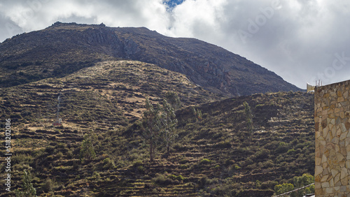 Landscape of andes mountains in nor yauyos cocha nature reserve photo