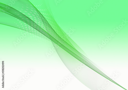 Abstract background waves. White and green abstract background for wallpaper oder business card