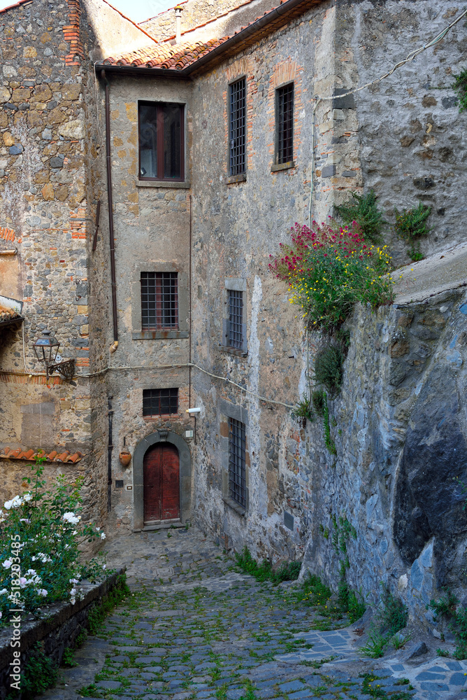 the medieval old town of Bolsena Viterbo Italy