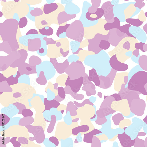 Blob seamless pattern. Vector seamless pattern with pebbles and stone. Pattern ideal for wrapping paper, wallpaper, terrazzo flooring