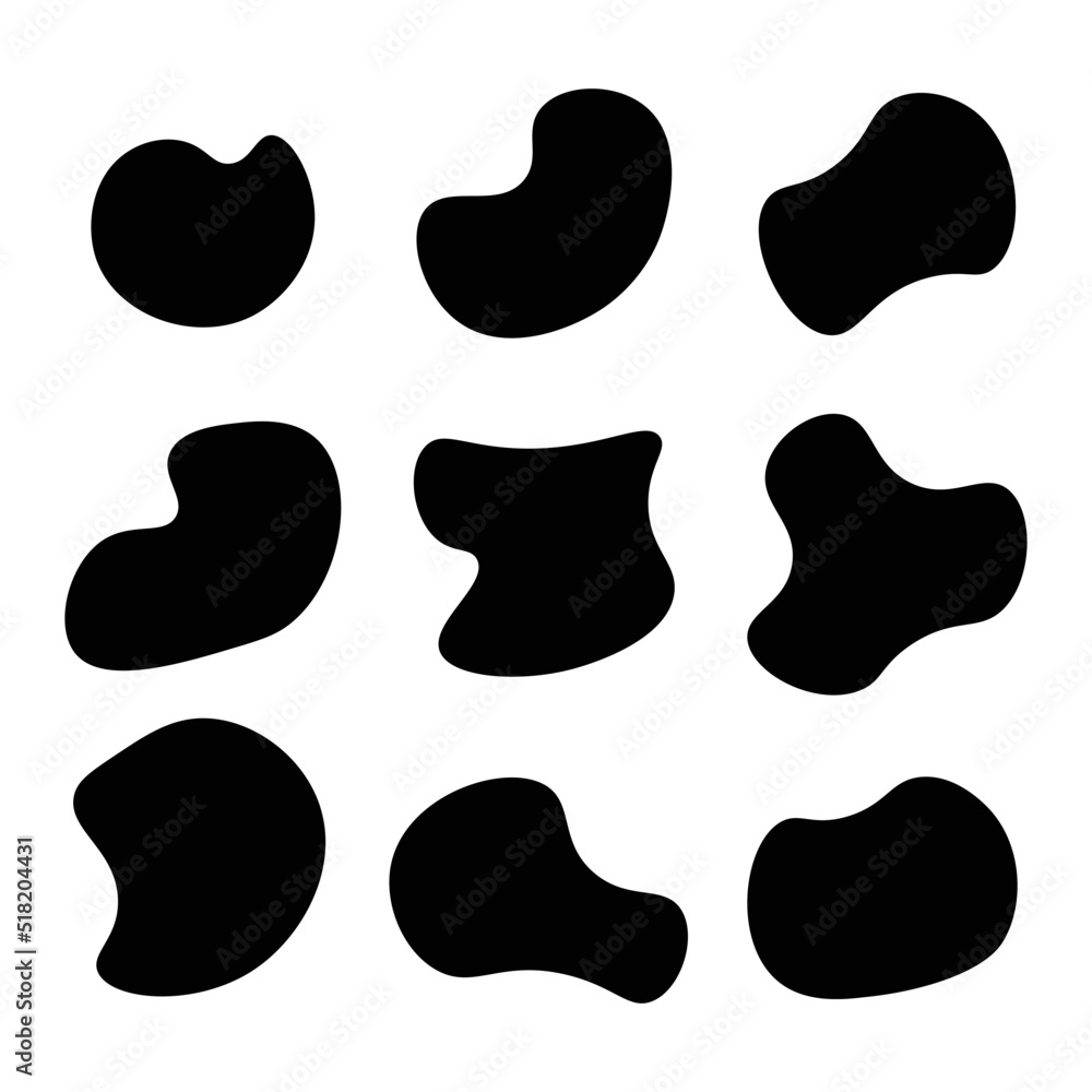 set of organic blob shape set of organic blob shape