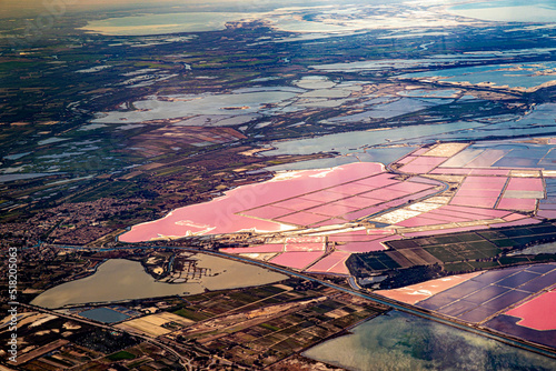 mer méditerrannée montpellier sete beziers languedox vu d'avion photo