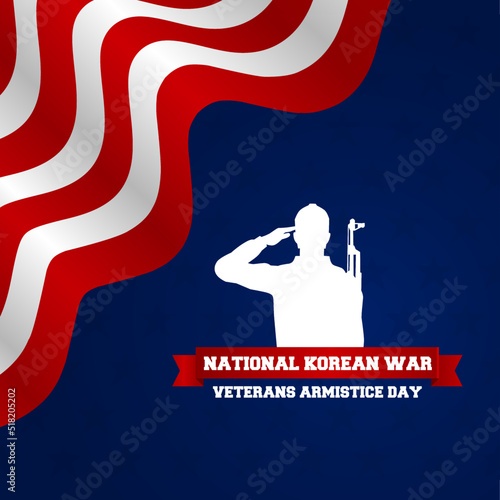 National Korean war veterans armistice day vector illustration.  photo
