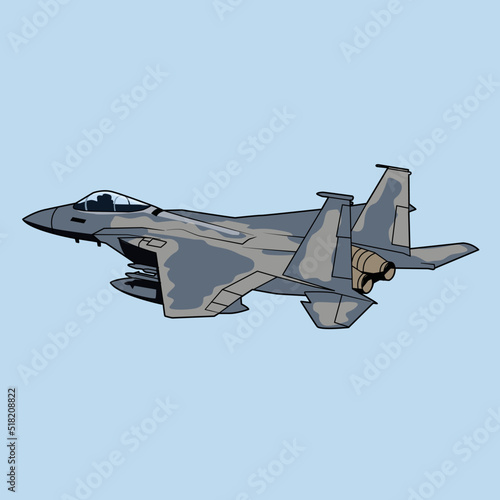 F15 jet fighter illustration vector design