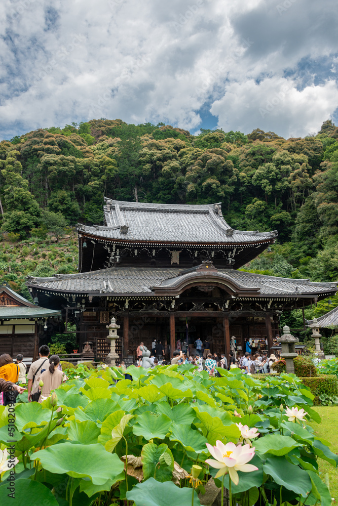 Main building of Mimuroto temple in Uji, Kyoto, Japan