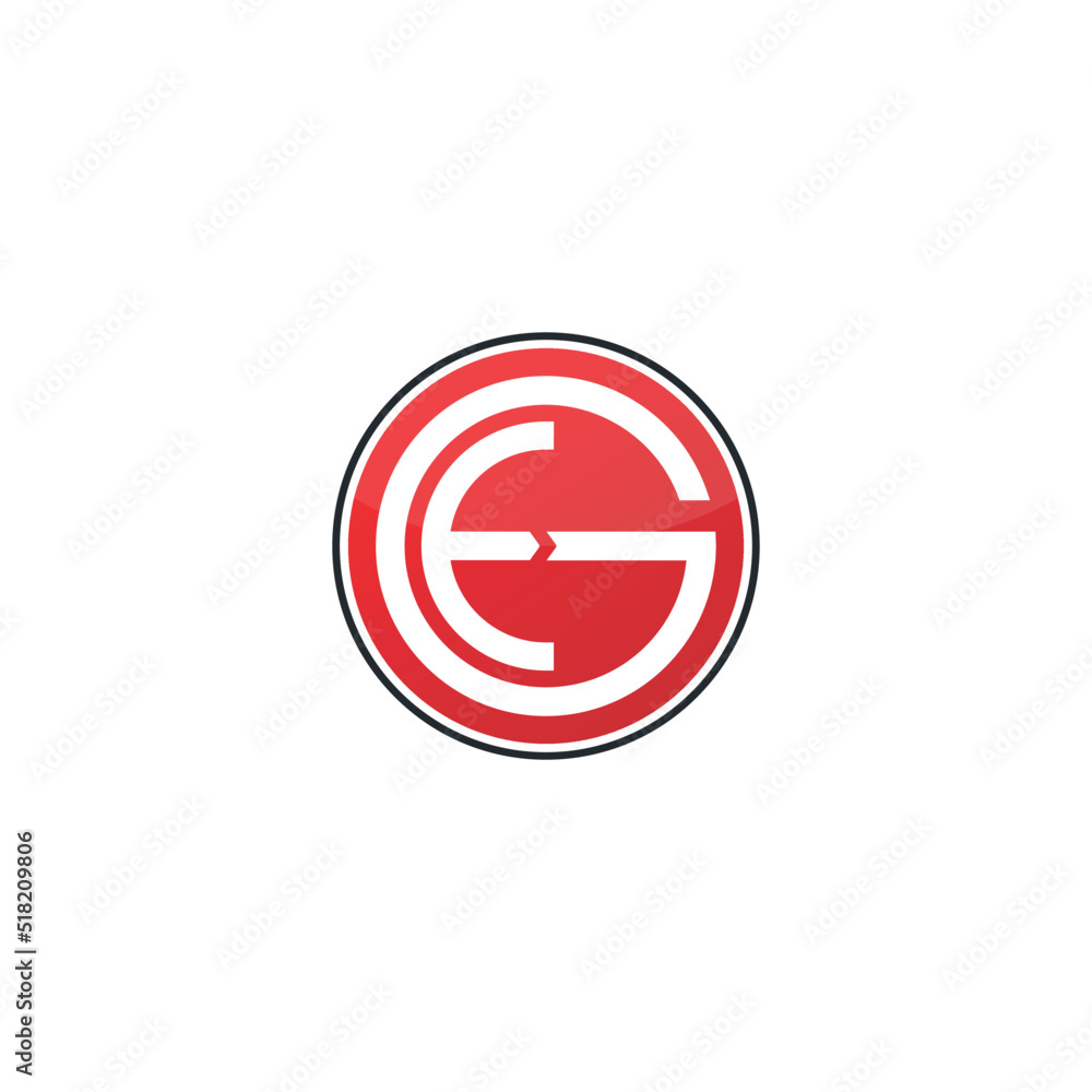 logo consisting of the letters g and e in a red circle logo consisting of the letters g and e in a red circle